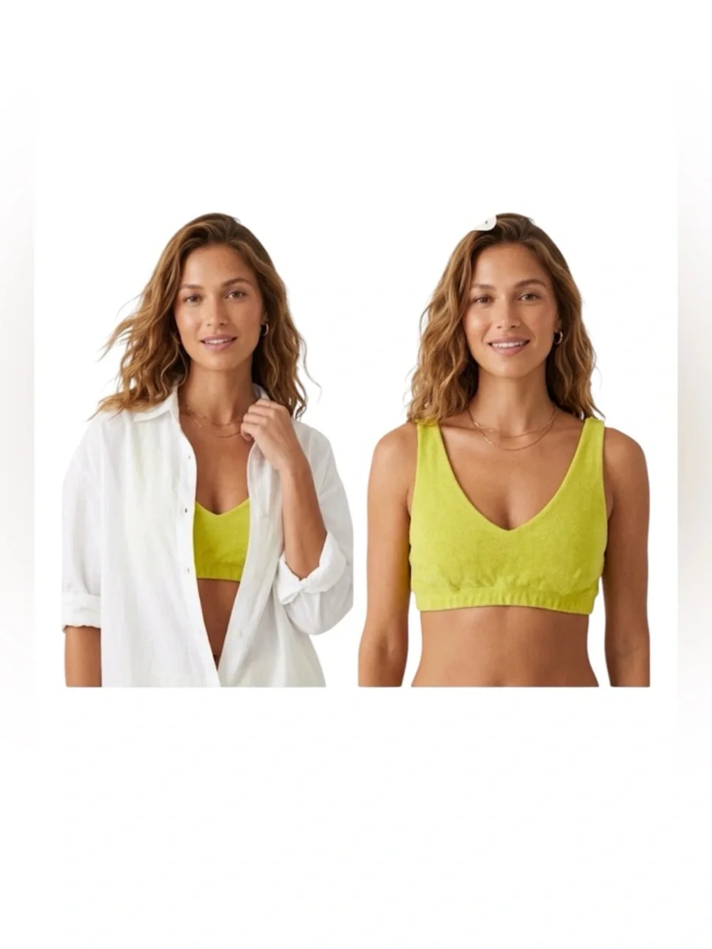 Offline by Aeria Women’s Lime Green Terry Bralette Size Large